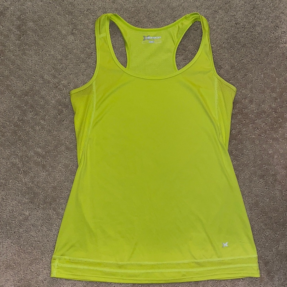 Lime green athletic tank, medium
